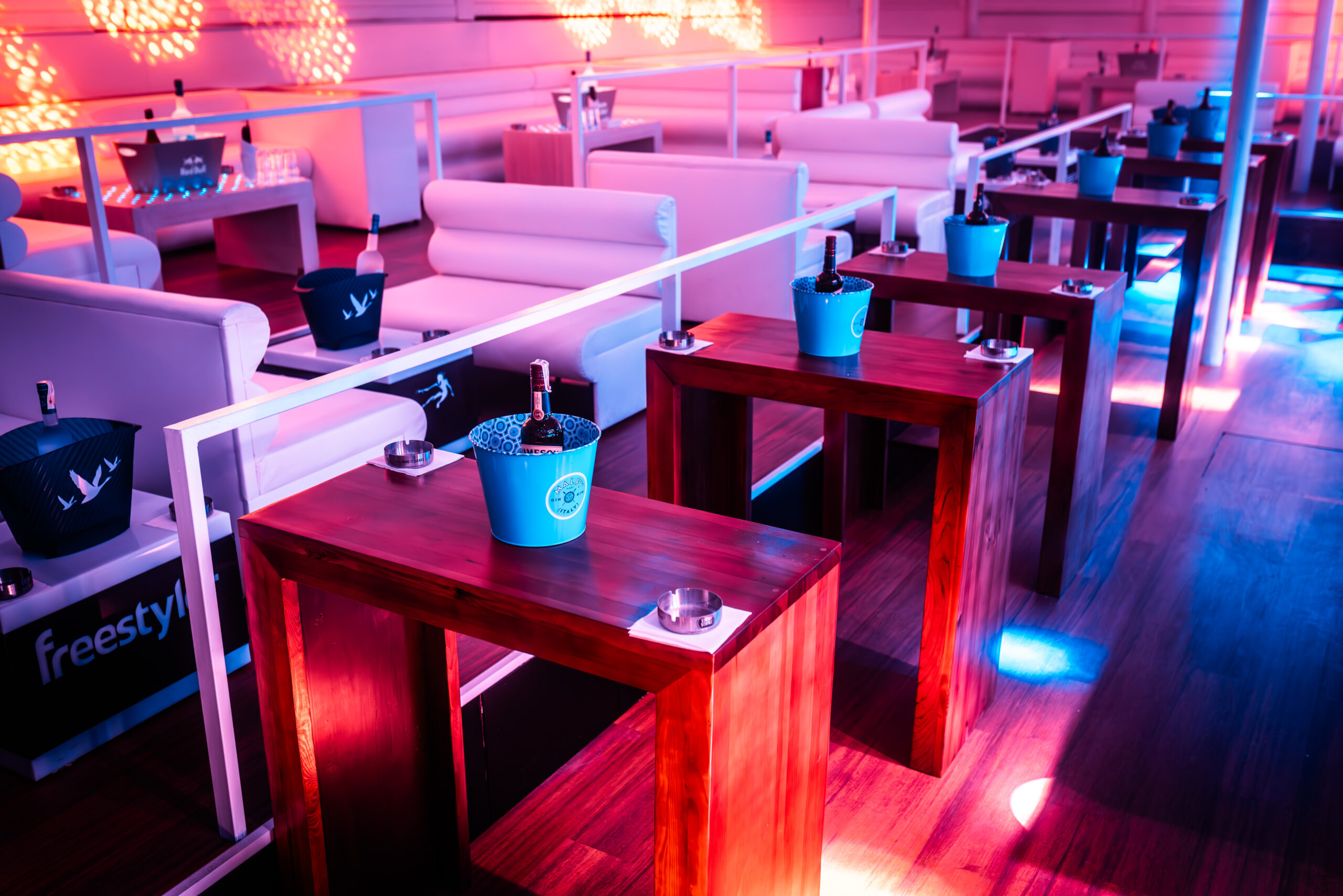 Standing table reservation at Freestyler Belgrade nightclub